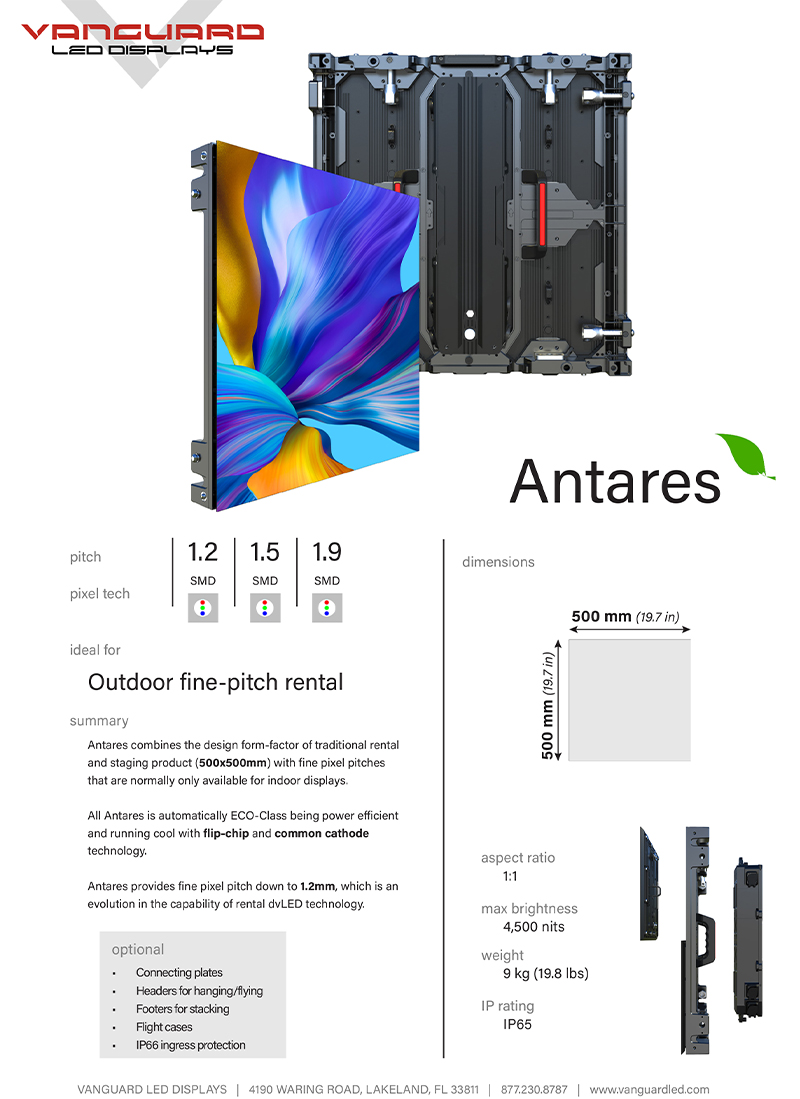 Rental - Antares CUTSHEET-1-small