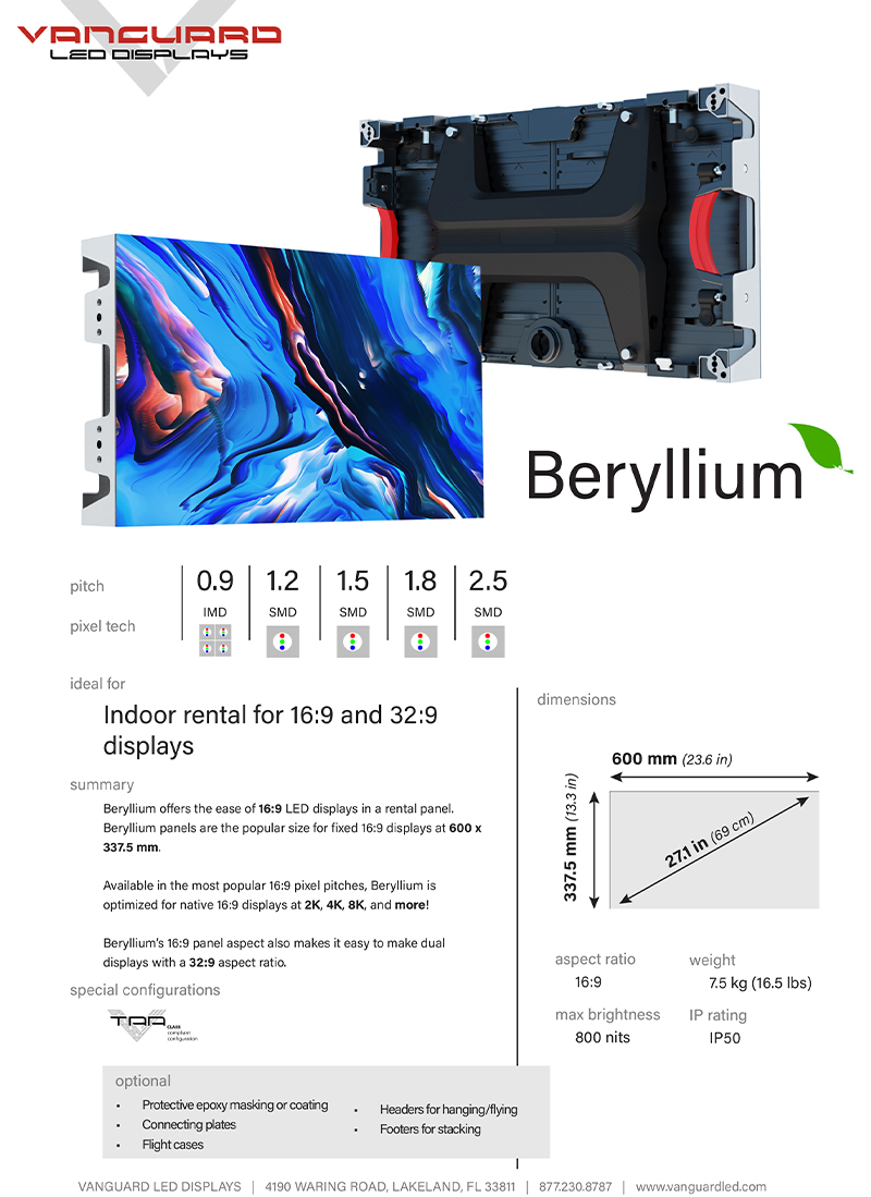 Rental - Beryllium CUTSHEET-1-small